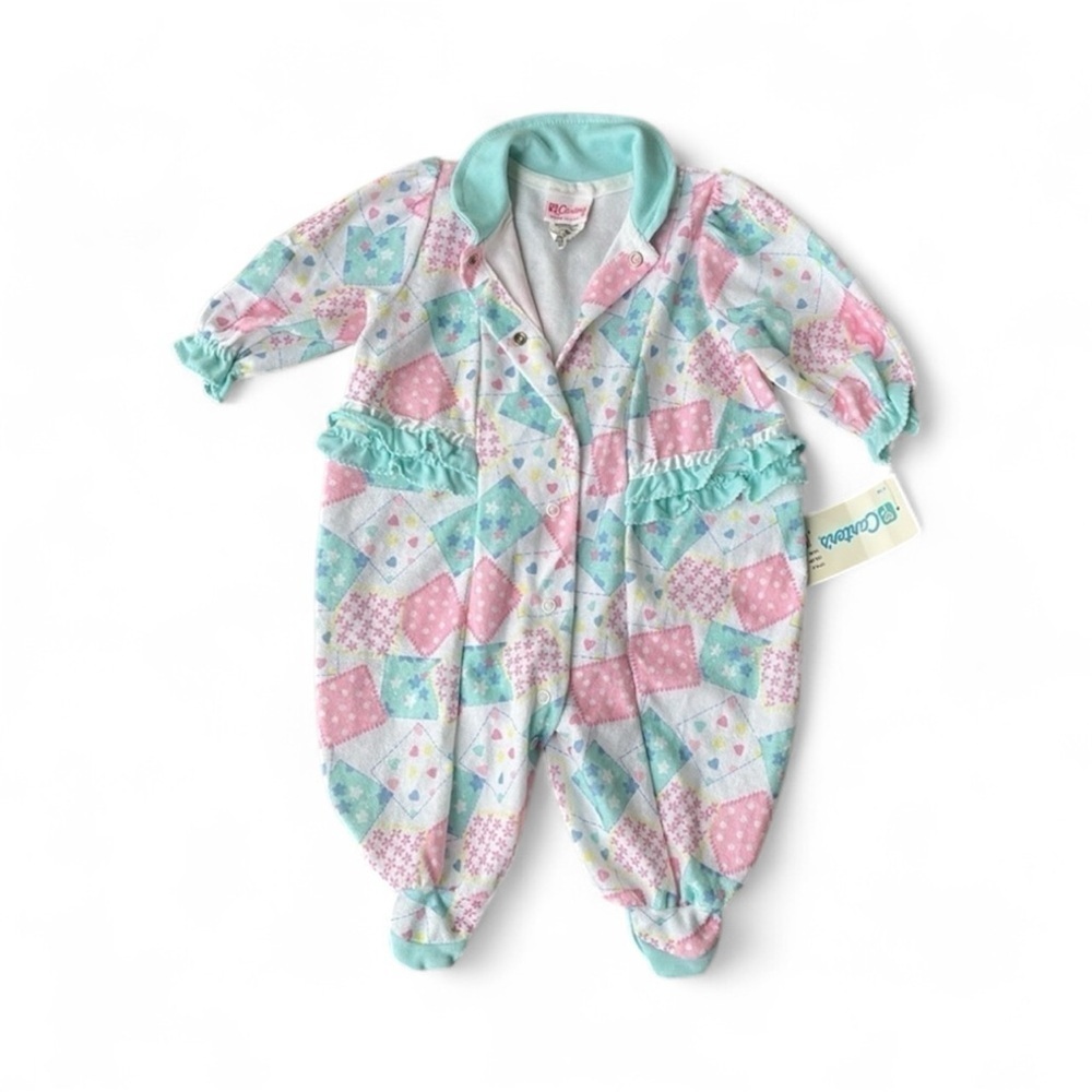 Vintage Carter’s Pastel Romper– Made in USA Size Medium 12–17 lbs